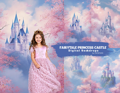 Fairytale Castle Princess Castle Digital Backdrop Download Magical Princess Birthday Magic Castle Fine Art Texture Photography Backdrop Jpg