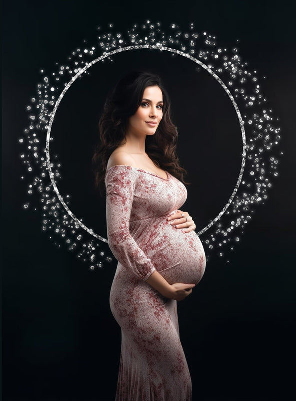 Star Circle Silver Halo Maternity Overlays Halo Scrapbooking Clipart Photoshop Maternity Digital Backdrop Studio Ring Overlay Png Overlays