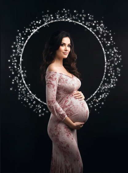 Star Circle Silver Halo Maternity Overlays Halo Scrapbooking Clipart Photoshop Maternity Digital Backdrop Studio Ring Overlay Png Overlays