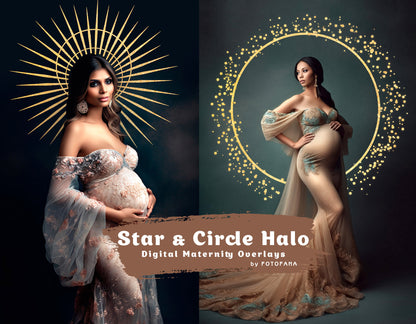 Golden Halo Maternity Overlay Halo Backdrop Golden Ring Overlay Photoshop Maternity Digital Backdrop Studio Ring Overlay Digital Overlay Png