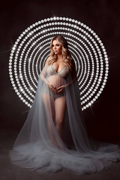 Maternity Overlays Diamond Halo Rings Clipart Photoshop Maternity Digital Backdrop Studio Ring Overlay Png Overlays Silver Circle Overlays