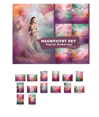 Fine Art Sky Digital Backdrops Maternity Overlays Photography Digital Background Sky Overlays Photoshop Textures Maternity Backdrop  JPG