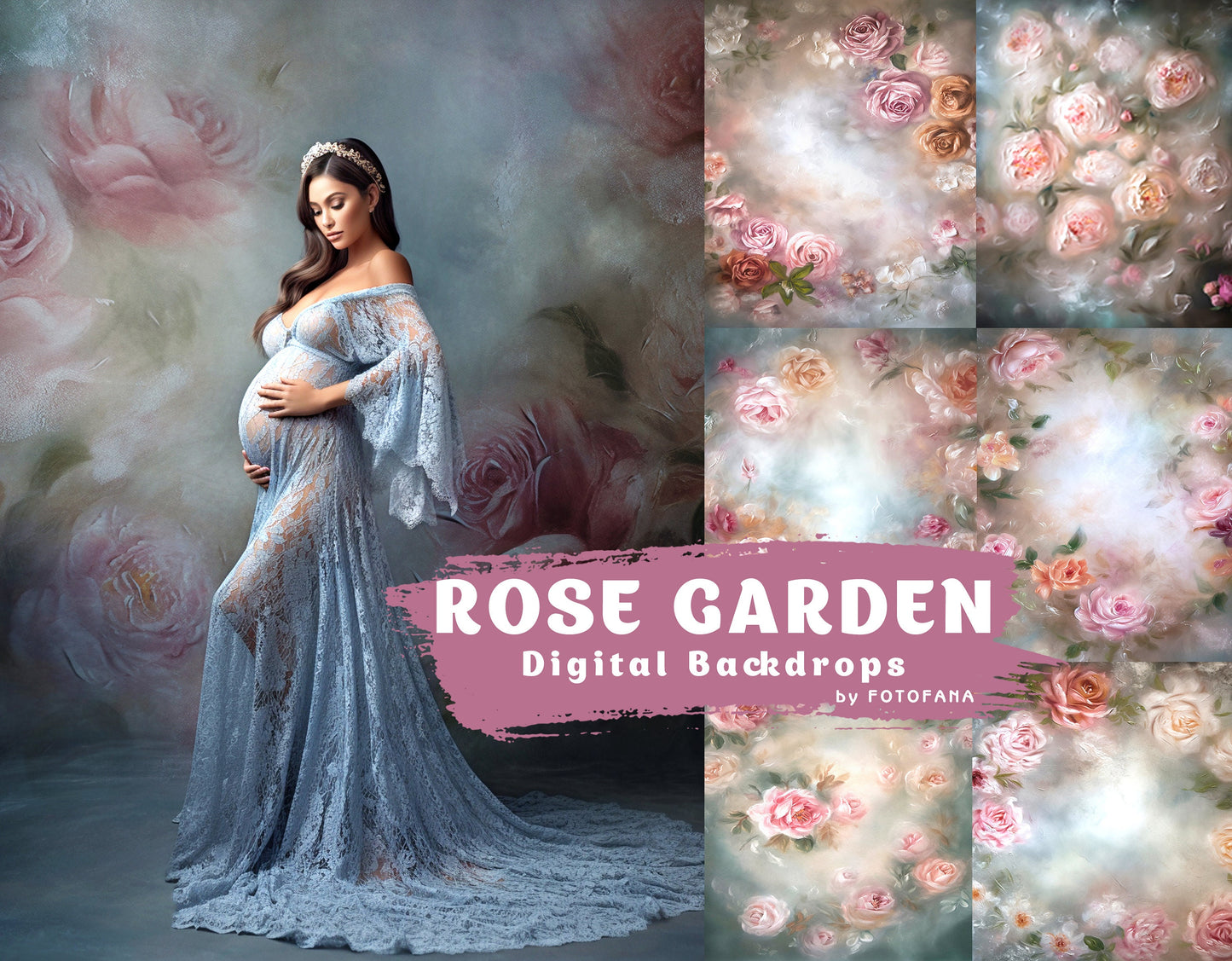 10 Floral Fine Art Portrait Texture, Photography Digital Background, Photoshop Overlays editing, Maternity Textures overlays, Photo Overlay