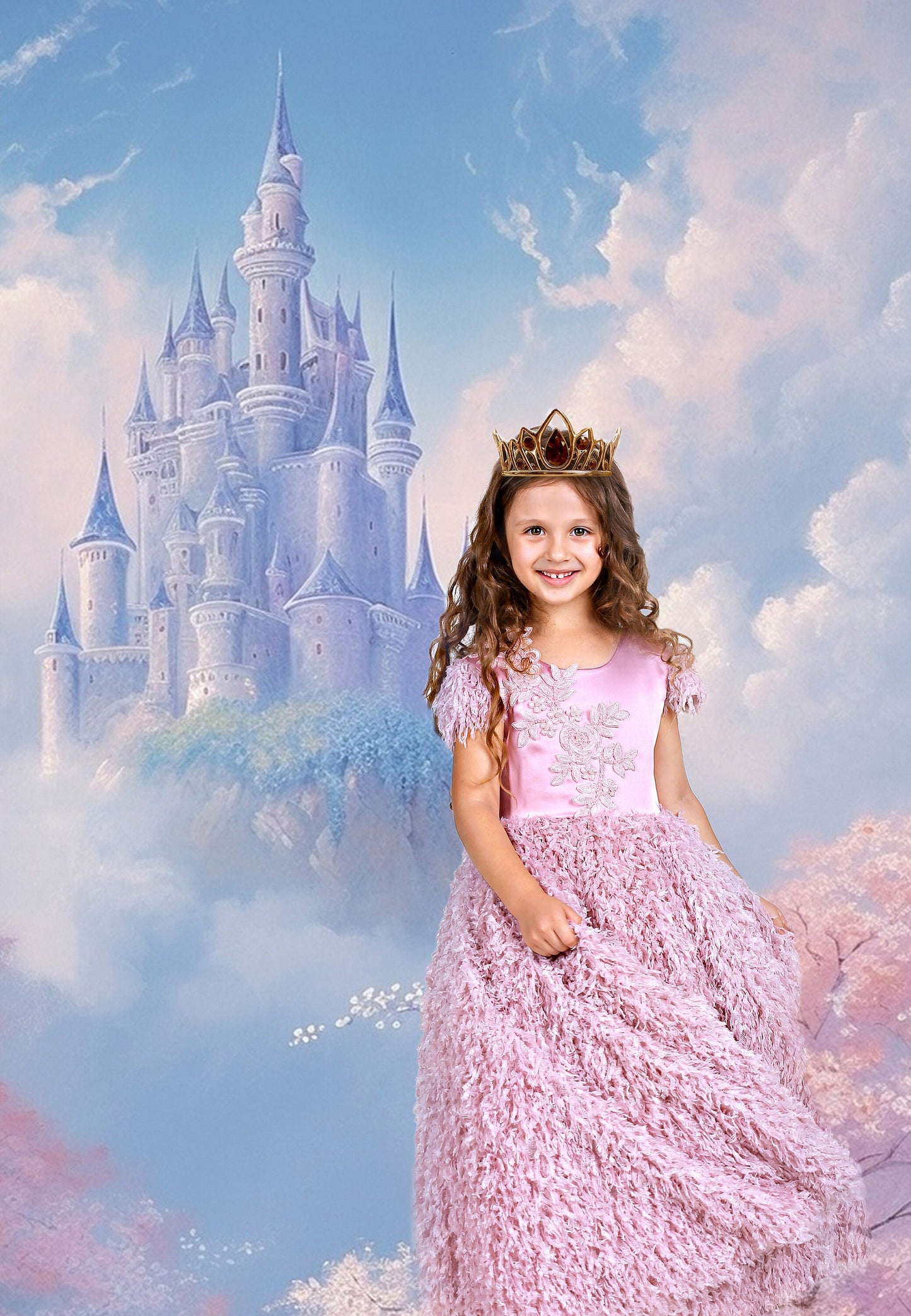 Fairytale Castle Princess Castle Digital Backdrop Download Magical Princess Birthday Magic Castle Fine Art Texture Photography Backdrop jpg