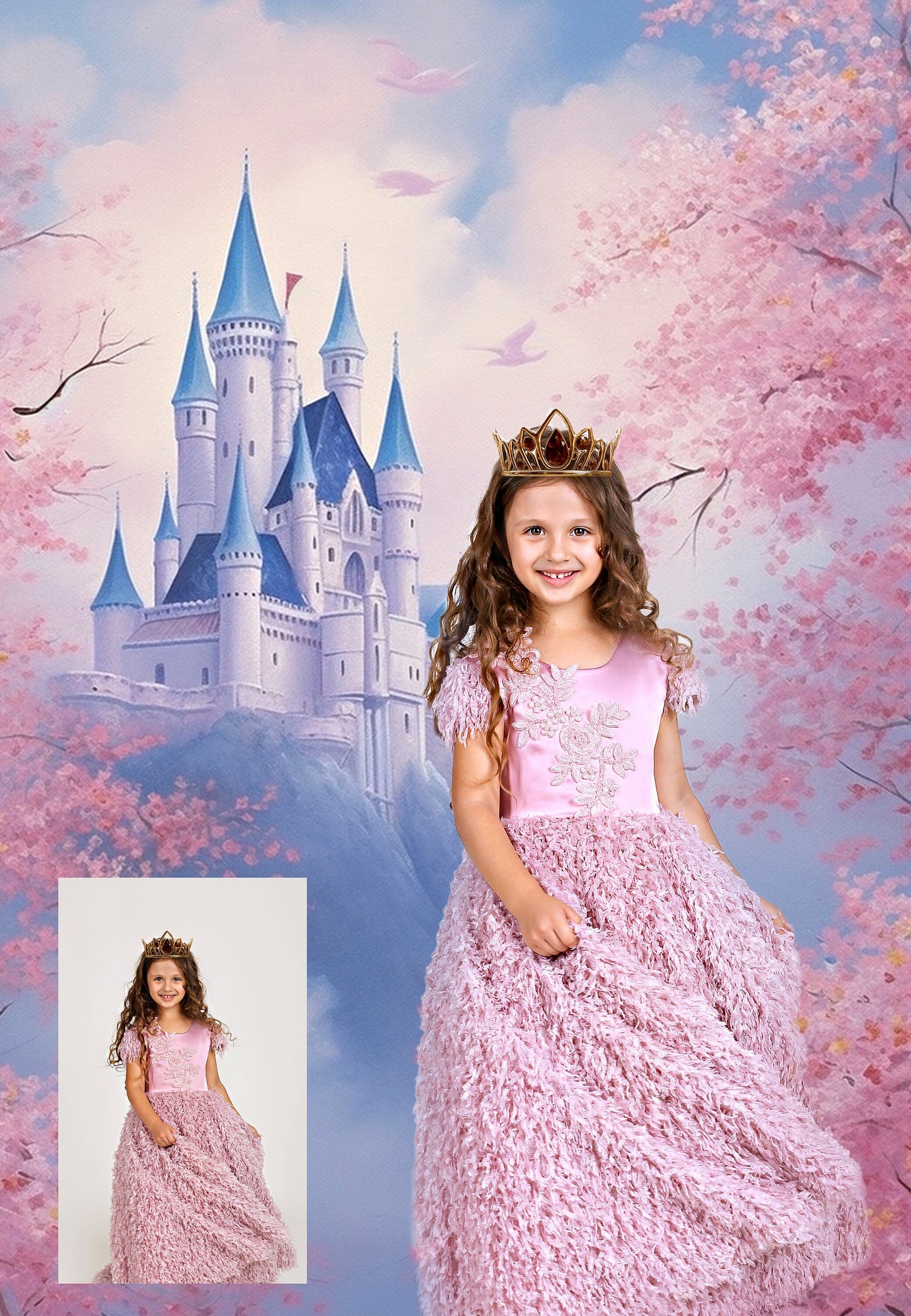 Fairytale Castle Princess Castle Digital Backdrop Download Magical Princess Birthday Magic Castle Fine Art Texture Photography Backdrop jpg