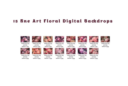 15 Fine Art Floral Digital Backdrop Maternity Backdrop OverlaysPhotography Digital Background Overlays Photoshop Textures Overlay Photoshop