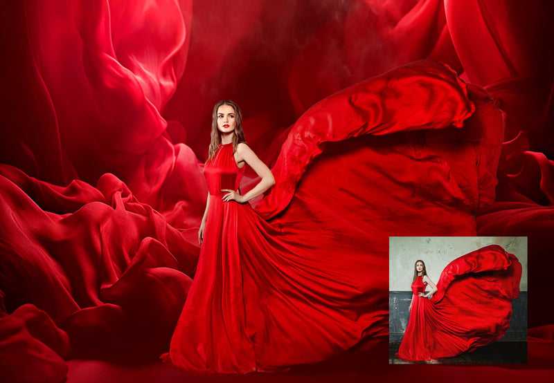 Red Flowing Fabric Maternity Digital Backdrop Overlays Silk Digital Backdrops Photoshop Maternity Digital Overlays Silk Fabric Backdrop Jpg
