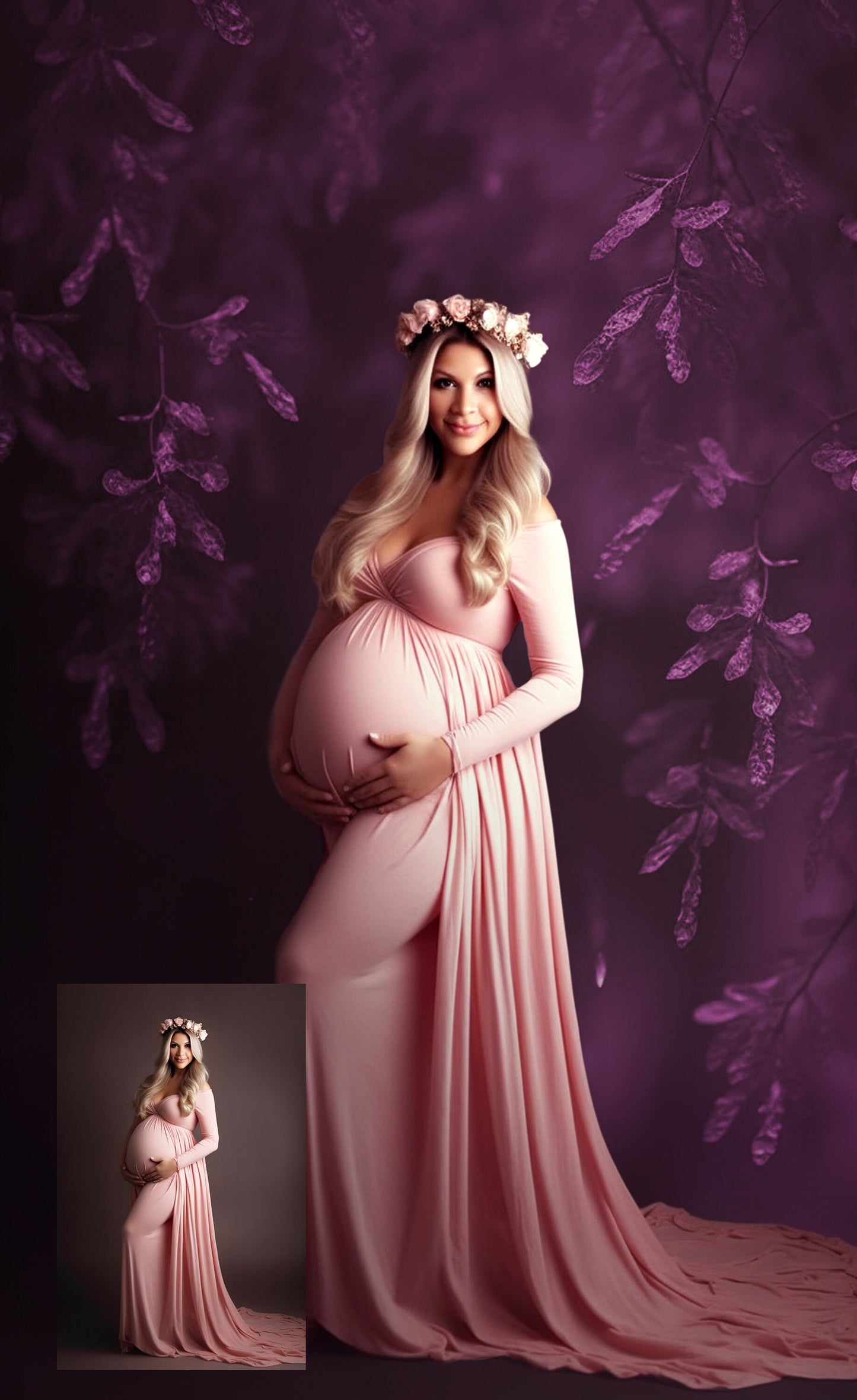 Floral Texture Overlays Digital Floral Backdrop Overlays, Maternity Backdrop Overlays, Newborn Studio Backdrop Overlays for Photoshop JPG