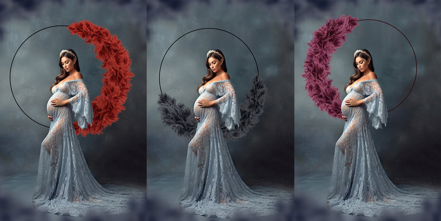 Floral Maternity Foliage Ring Backdrop Maternity Overlays for Photoshop Ring Overlays Portrait Photo Overlays Flower Foliage Ring Overlays