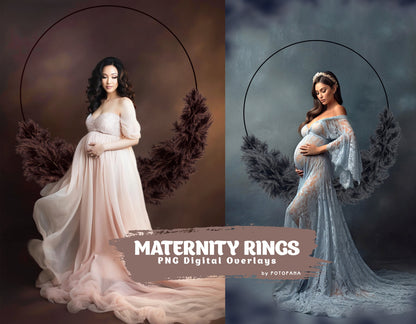Floral Maternity Foliage Ring Backdrop Maternity Overlays For Photoshop Ring Overlays Portrait Photo Overlays Flower Foliage Ring Overlays