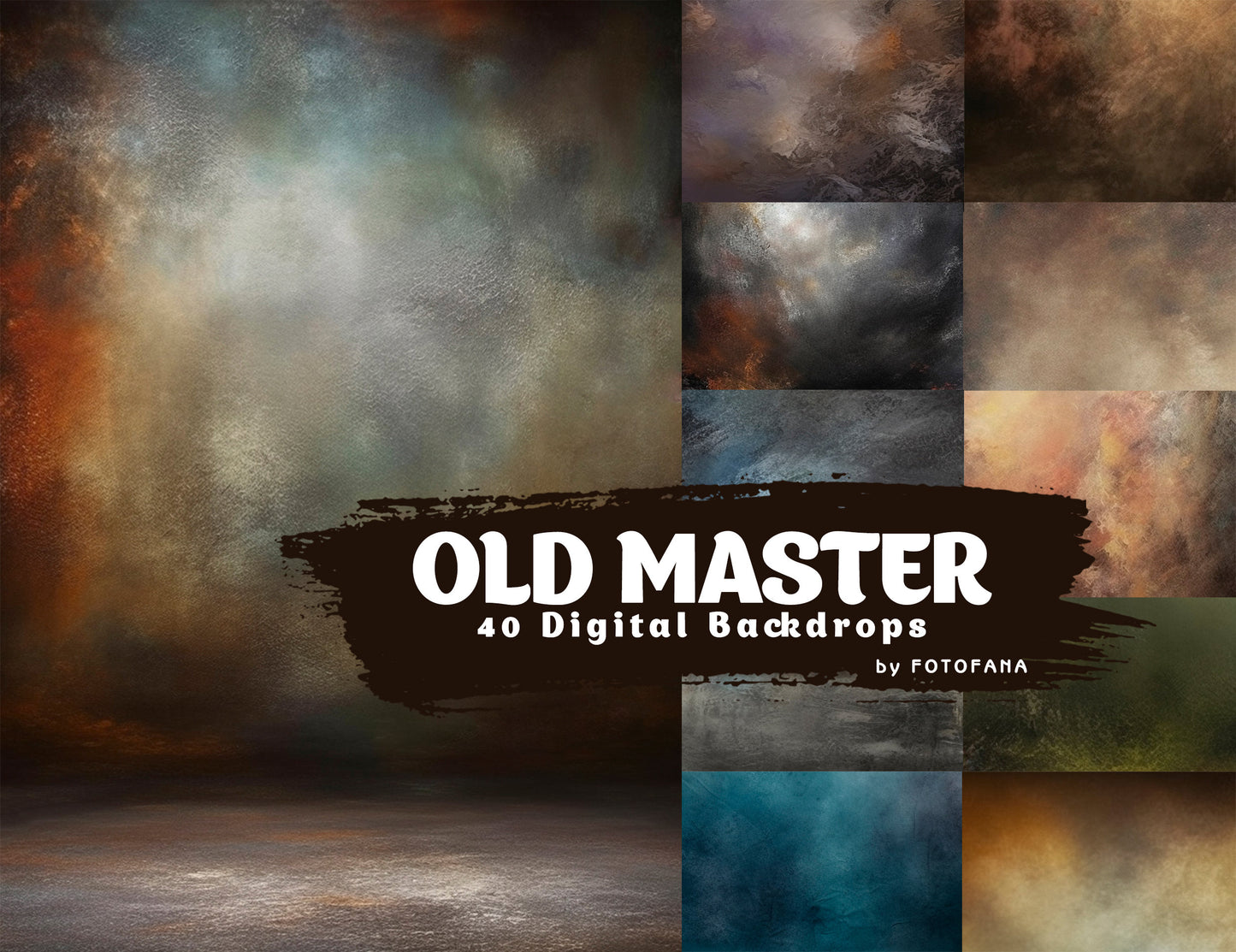 40 Old Master Background, Vertical portrait background, Portrait studio backdrop, Grunge background, Portrait studio Background Digital JPG