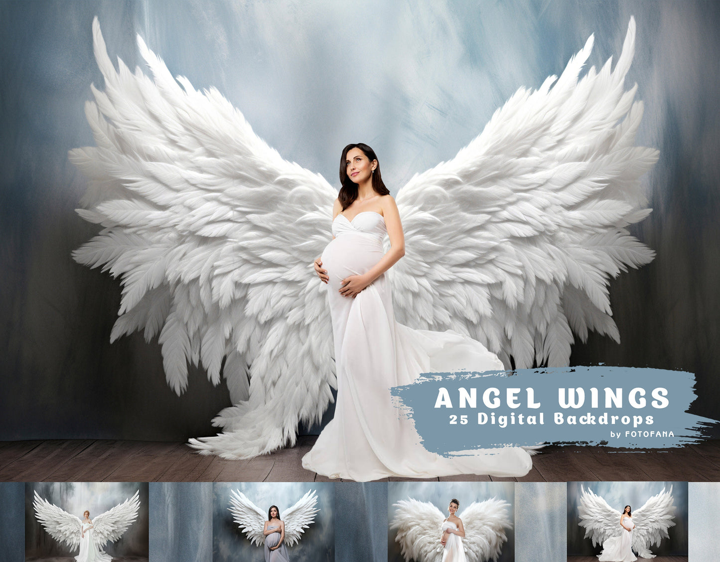 25 Angel Wings Digital Backgrounds Maternity Backdrop Overlays Studio Backdrops Photoshop Maternity Fine Art Textures Photoshop Overlays jpg