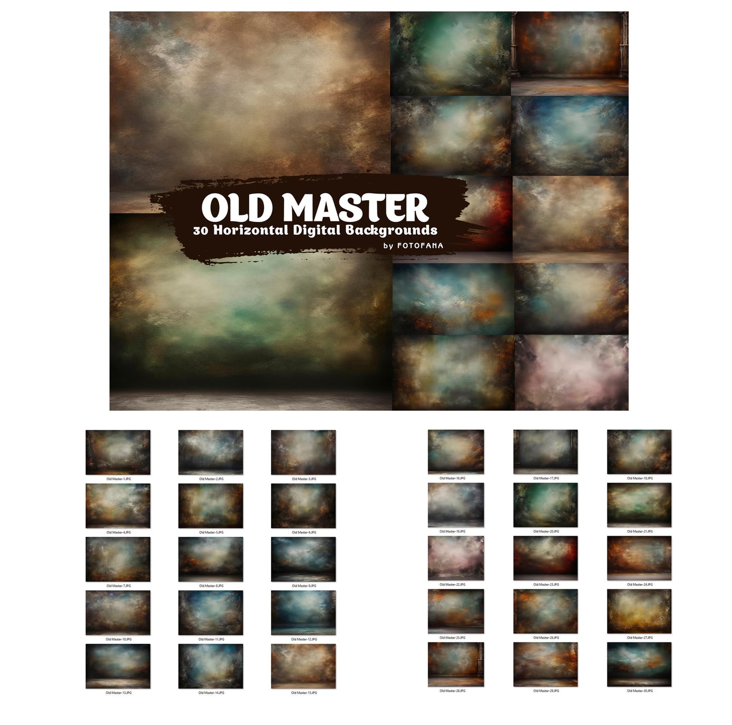 130 Old Master Background Portrait Background Portrait Studio Backdrop Grunge Background Studio Overlays Digital Fine Art Textures BUNDLE