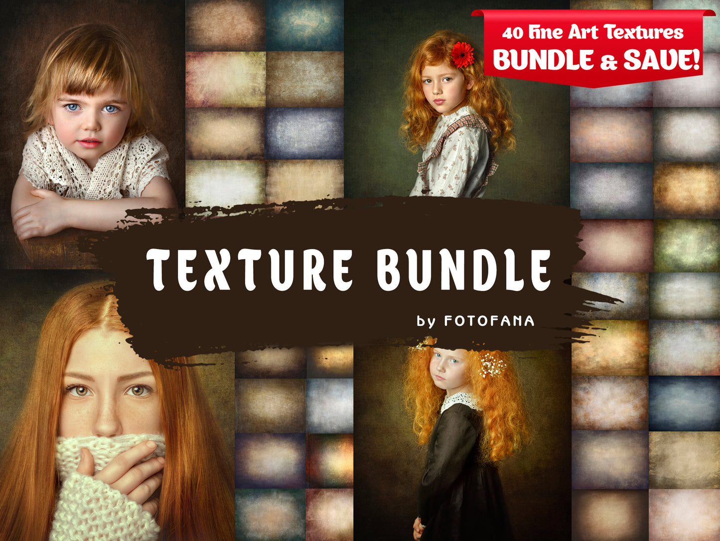 Fine art textures BUNDLE, 40 Fine Art Portrait Texture, Photography Digital Background Overlays, Photoshop Overlays Photo editing