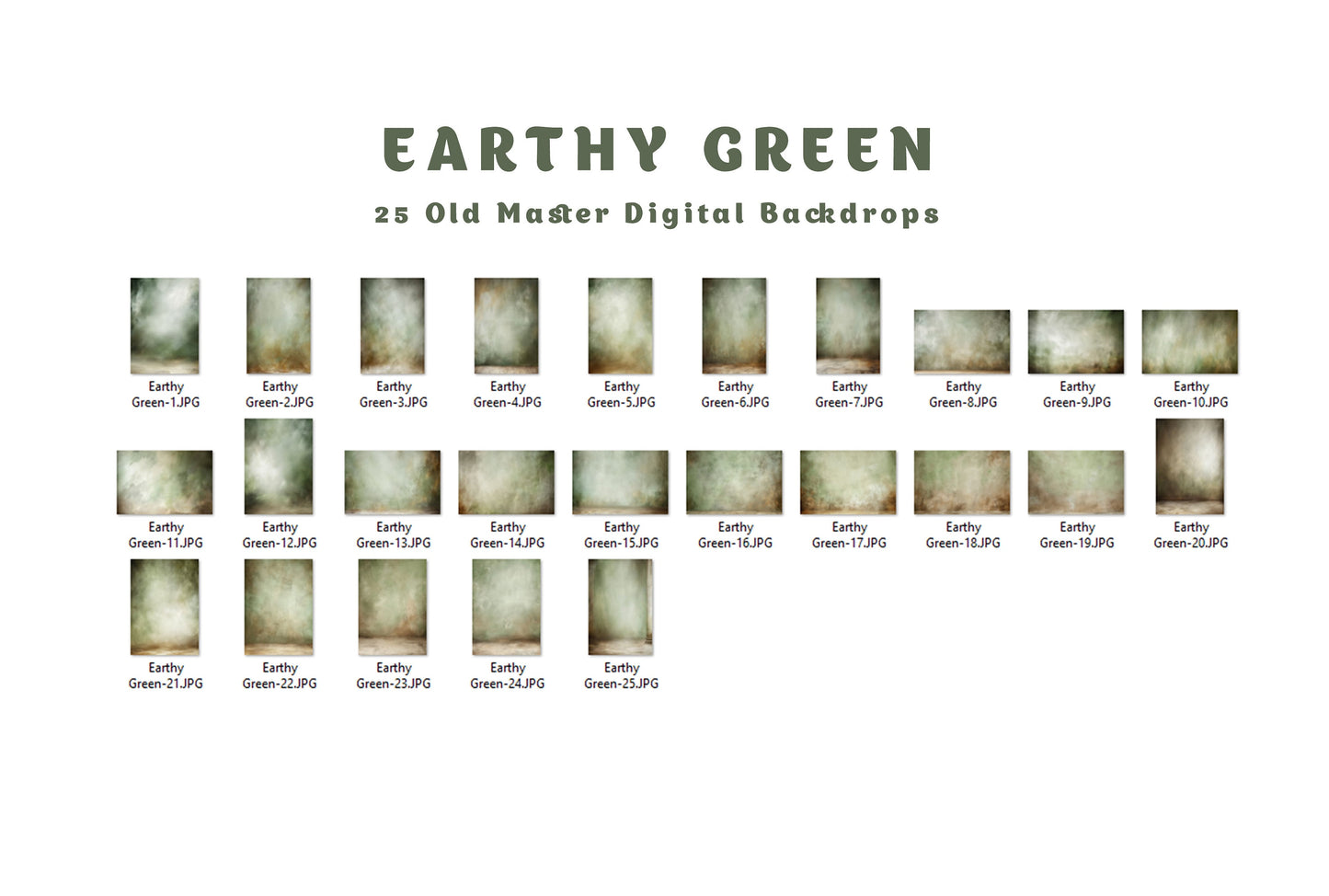 Earthy Green Old Master Digital Background Studio Portrait Backdrop Grunge Background Graduation Background Studio Maternity Backdrop JPG