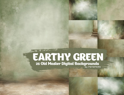 Earthy Green Old Master Digital Background Studio Portrait Backdrop Grunge Background Graduation Background Studio Maternity Backdrop Jpg