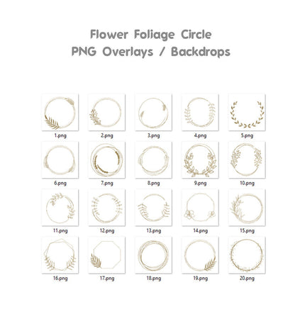 Floral Golden Circle Overlays Maternity Light Ring Frame Circles Shine Ring Light Maternity Rings Foliage Floral Maternity Ring Backdrop Png