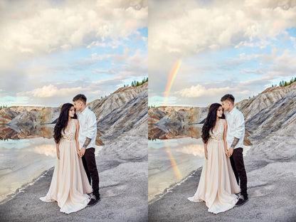 60 Rainbow Overlays Realistic Rainbow Sky Photoshop Overlay Magic Fairy Fantasy Overlays Rain and Sun Effect Sun Light Effects RAINBOW PNG