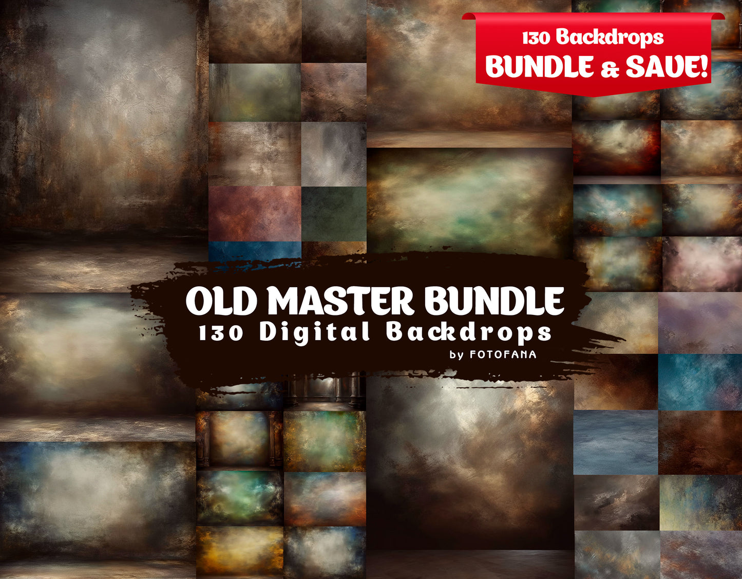 130 Old Master Background Portrait Background Portrait Studio Backdrop Grunge Background Studio Overlays Digital Fine Art Textures BUNDLE