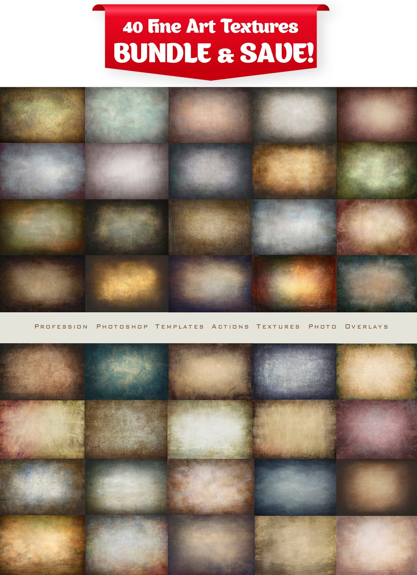 Fine art textures BUNDLE, 40 Fine Art Portrait Texture, Photography Digital Background Overlays, Photoshop Overlays Photo editing