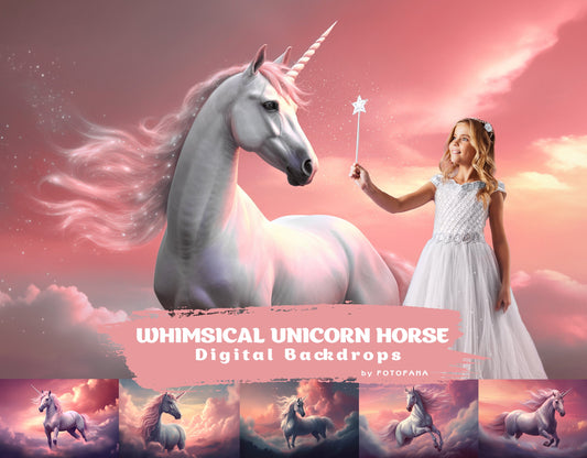 Unicorn Digital Backdrop Fantasy Backgrounds Magic Princess Digital Backdrop Animal Fairytale Backdrop Girls Digital Background Photoshop