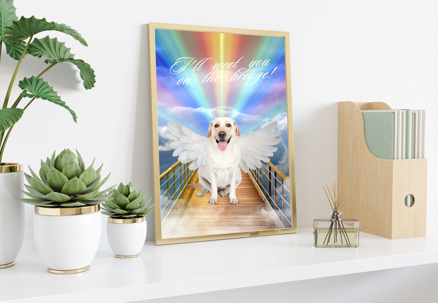 Rainbow Bridge Digital Backdrop Pet Memorial Digital Background Wings Overlay Pet Memorial Backdrop  Photography Composites INSTANT DOWNLOAD