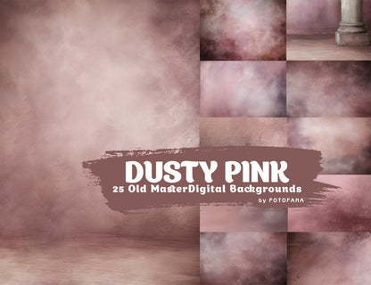 Dusty Pink Textures Old Master Background Portrait Background Portrait Studio Backdrop Grunge Background Portrait Studio Background Digital