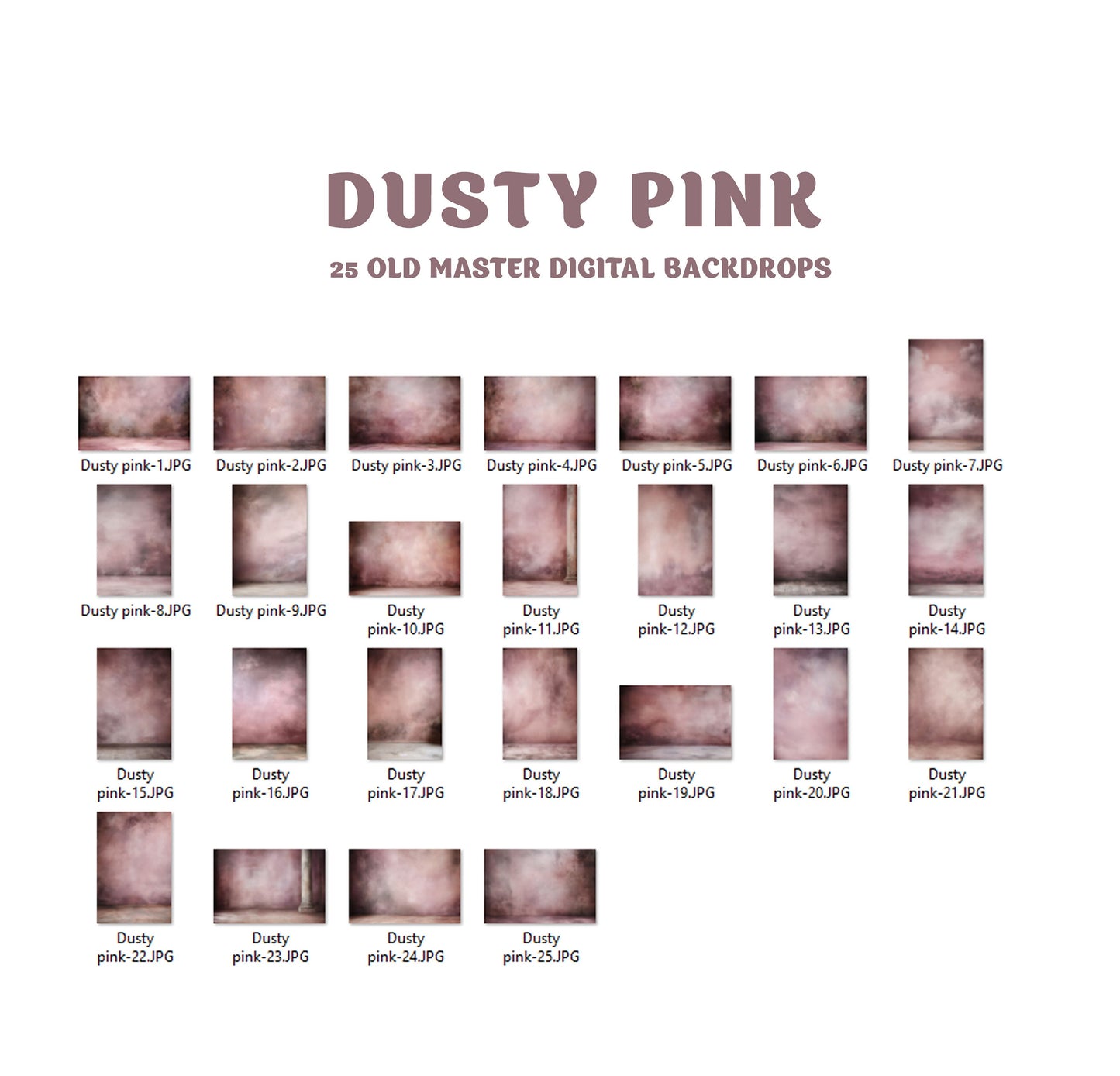 Dusty Pink Textures Old Master Background Portrait Background Portrait Studio Backdrop Grunge background Portrait Studio Background Digital