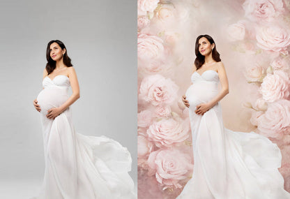 Pretty Pastel Roses Fine Art Floral Digital Backdrops Maternity Backdrop Overlay Photography Digital Background Overlays Photoshop Textures