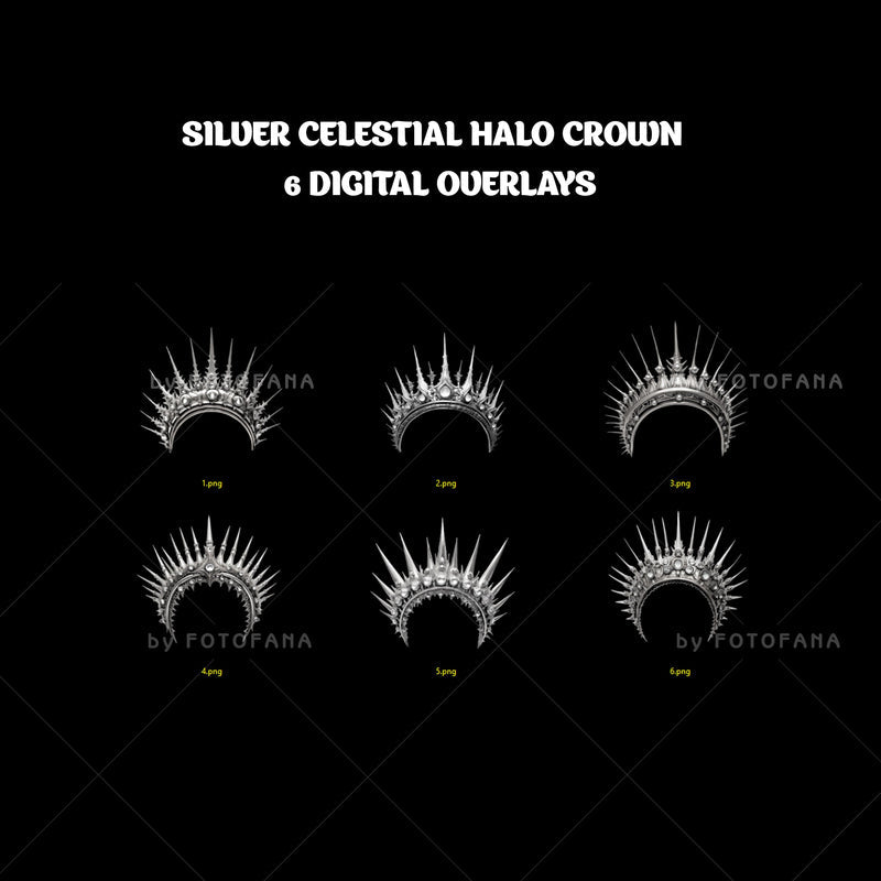 Celestial Halo Crown Overlays Crown Goddess Headpiece Celestial Spike Crown Digital Tiara Star Crown Photoshop Maternity Overlay Queen Png