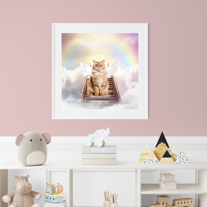 Rainbow Bridge Digital Backdrop Pet Memorial Digital Background Wings Overlay Pet Memorial Backdrop  Photography Composites Dog Memorial Cat