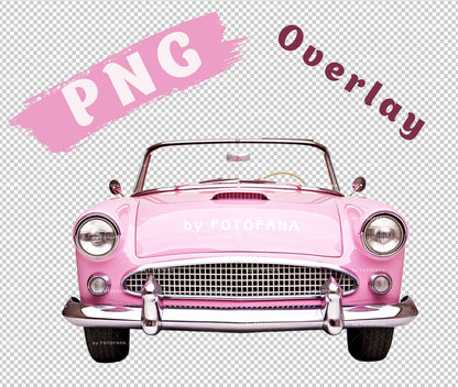 Pink CAR Overlay Background Digital Pink Doll Car Digital Backdrop Dolly Photography Composite Photoshop Fantasy Backdrop Dolly Dream PNG