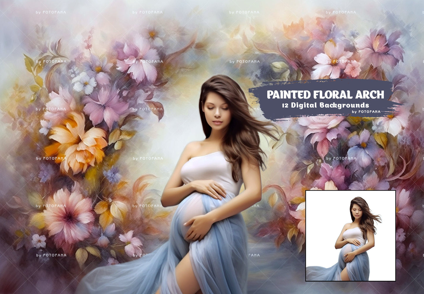 12 Floral Fine Art Portrait Texture Floral Digital Photography Background Maternity Digital Backdrop Maternity Textures Overlay Maternity