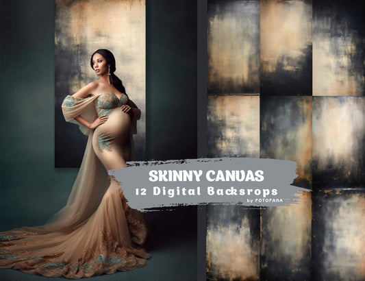 12 x Skinny Canvas Digital Backdrops Bundle Maternity Backdrop Overlays Studio Backdrop Overlays Photoshop Overlays, Fine Art Textures JPG