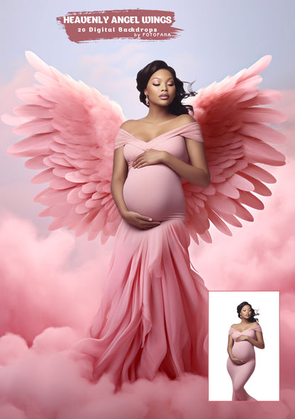 Angel Wings Digital Backgrounds Maternity Backdrop Overlays Studio Backdrops Photoshop Maternity Fine Art Textures Photoshop Overlays Jpg