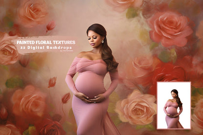 32 Floral Fine Art Portrait Texture Photography Digital Background Photoshop Overlays Editing Maternity Textures Overlays Photo Overlay Jpg