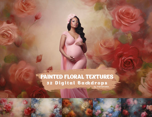 32 Floral Fine Art Portrait Texture Photography Digital Background Photoshop Overlays editing Maternity Textures overlays Photo Overlay JPG