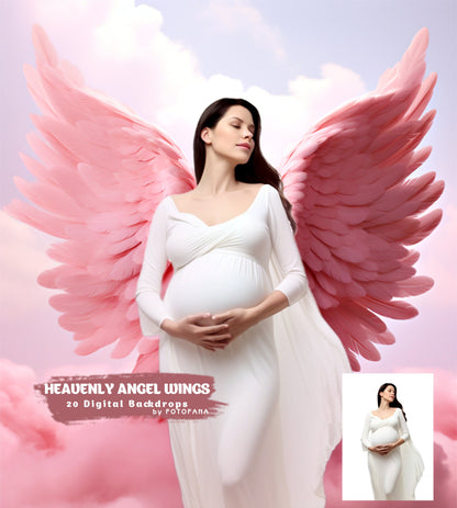 Angel Wings Digital Backgrounds Maternity Backdrop Overlays Studio Backdrops Photoshop Maternity Fine Art Textures Photoshop Overlays Jpg