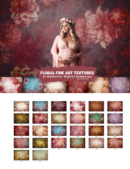 Floral Fine Art Portrait Texture, Photography Digital Background, Photoshop Overlays editing, Maternity Textures overlays, Photo Overlay