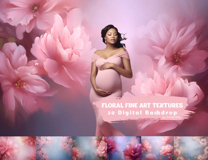 Floral Fine Art Textures Floral Digital Backdrops Maternity Backdrop Overlay Photography Digital Background Overlays Photoshop Textures Jpg