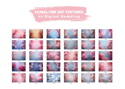 Floral Fine Art Textures Floral Digital Backdrops Maternity Backdrop Overlay Photography Digital Background Overlays Photoshop Textures Jpg