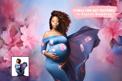 Floral Fine Art Textures Floral Digital Backdrops Maternity Backdrop Overlay Photography Digital Background Overlays Photoshop Textures Jpg