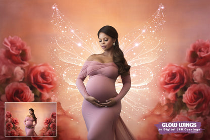 30 Glitter Wings Fairy Wings Digital Overlays Maternity Backdrop Overlays Studio Backdrops Photoshop Maternity Fine Art Textures Overlays