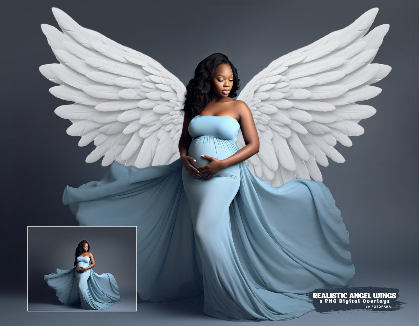 Angel Wings Overlay Maternity Digital Backdrop Overlay Studio Photoshop Overlays Photoshop Matrernity digital backdrops for photography PNG