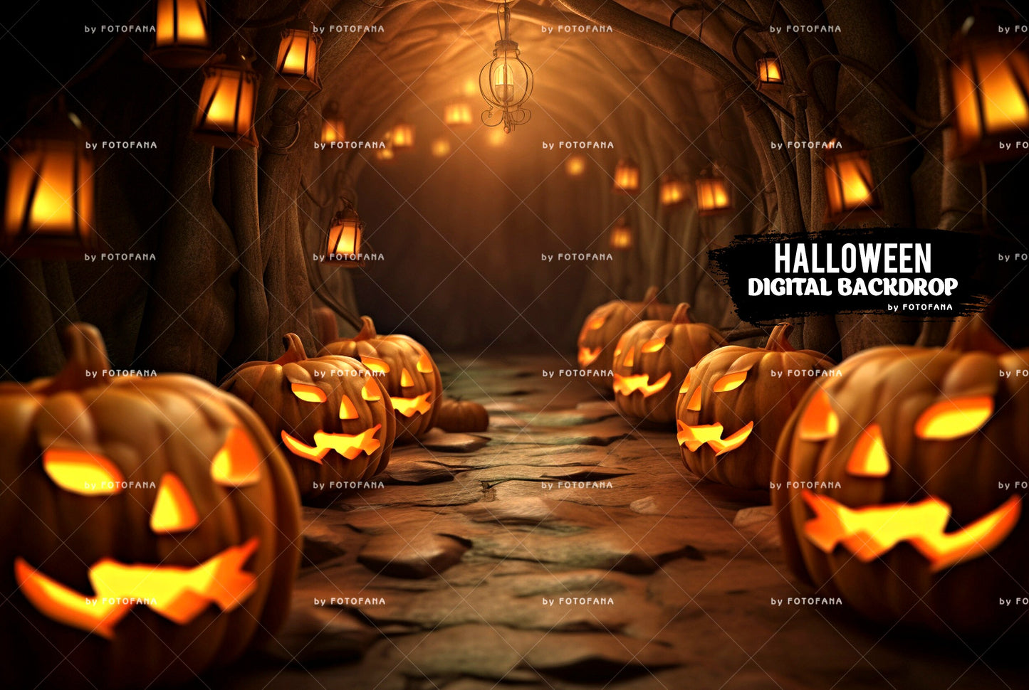 Halloween digital backdrop Pumpkins Halloween Creepy Backdrop Jack O' Lantern Halloween Digital Background Halloween Photography Composite