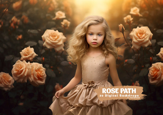 Rose Path Digital Backdrop Maternity Digital Backdrop Flower Garden Backdrop Summer Portait Overlay Fine Art Textures Photoshop Overlay