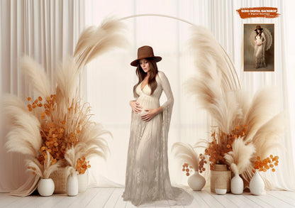 Boho Natural Arch Digital Backdrops Maternity Backdrop Studio Backdrop Overlay Boho Arch Maternity Fine Art Textures Photoshop Overlay Jpg