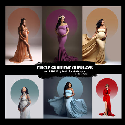 Circle Gradient Overlay Maternity Photoshop Overlay Maternity Digital Backdrop Shadow Overlay Background Maternity Studio Backdrop Overlays