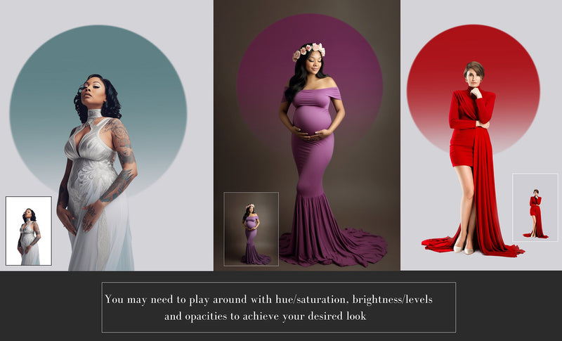 Circle Gradient Overlay Maternity Photoshop Overlay Maternity Digital Backdrop Shadow Overlay Background Maternity Studio Backdrop Overlays