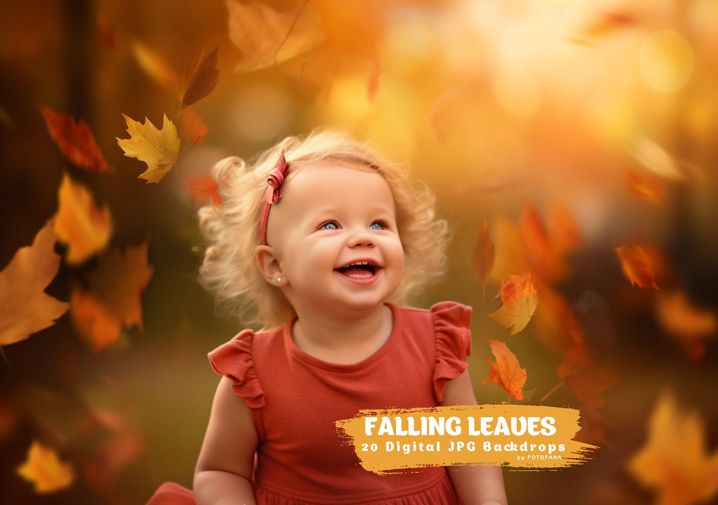 Falling leaves Digital Backdrops Autumn Overlays for Photoshop Digital Backdrop Overlay Fall Digital Backdrop Painted Digital Background JPG